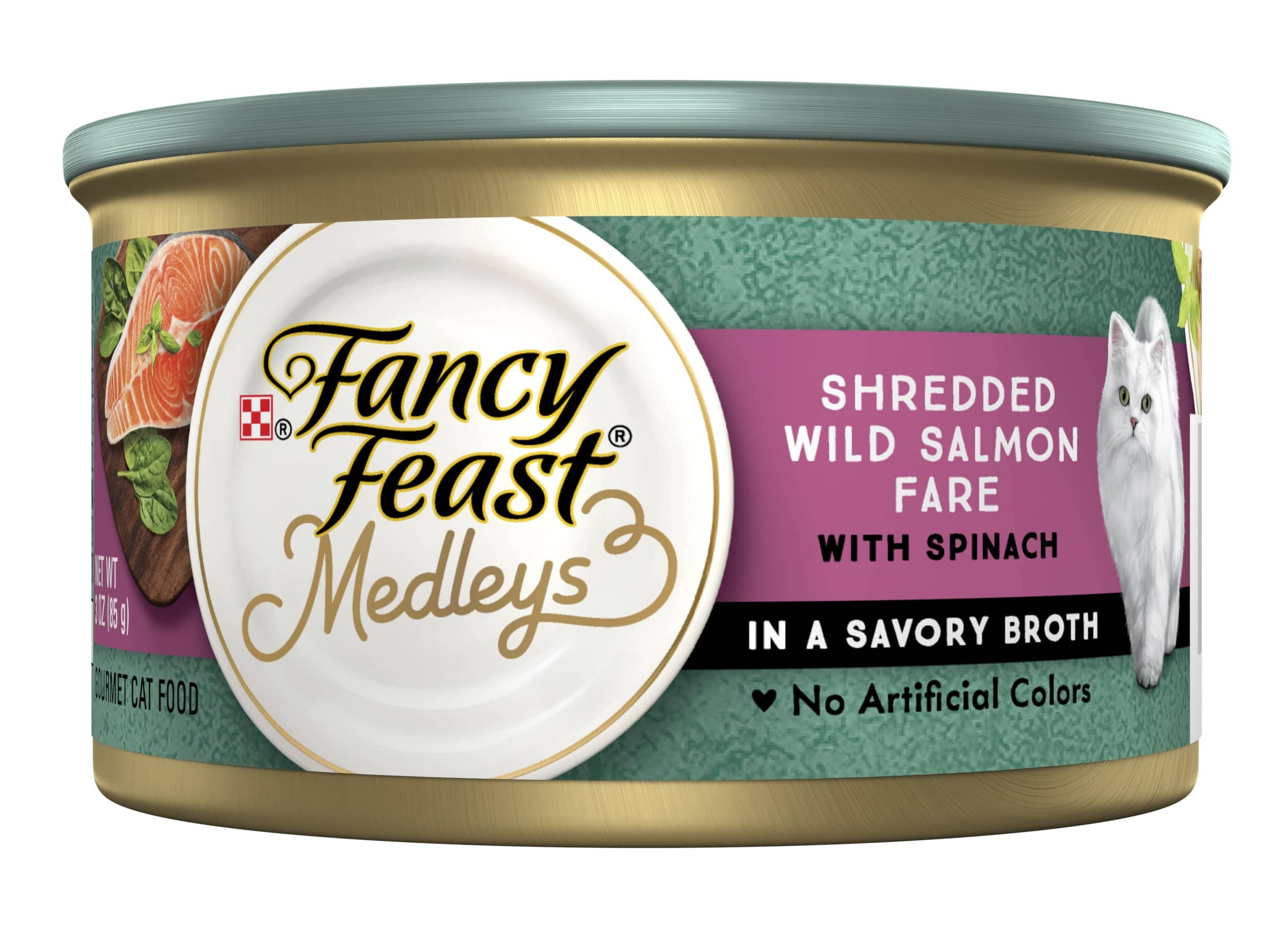 Fancy Feast Elegant Medleys Shredded Wild Salmon Canned Cat Food  