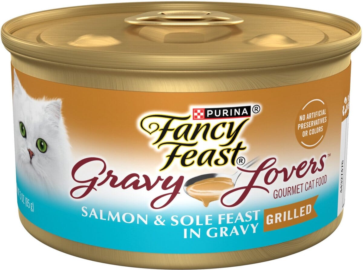 Fancy Feast Gravy Lovers Salmon & Sole Feast In Seared Salmon Flavor Gravy Canned Cat Food 3-oz, case of 24 