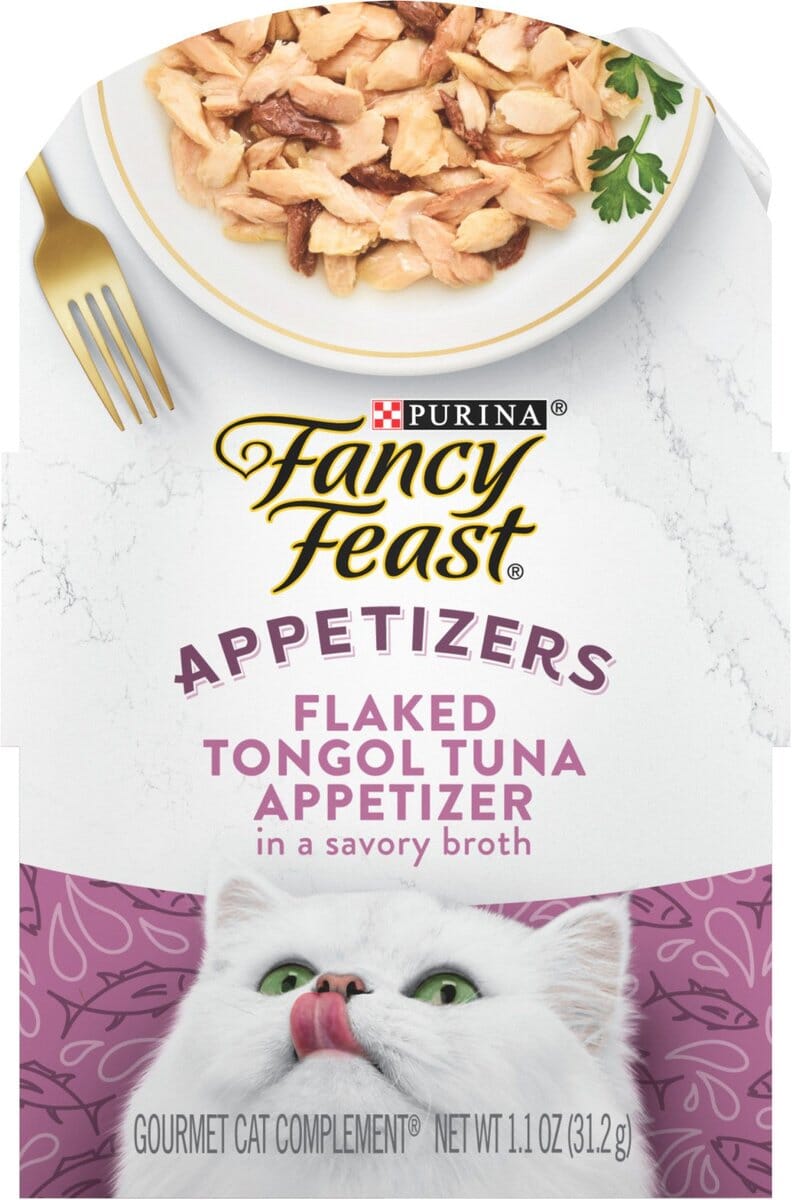 Fancy Feast Natural Flaked Tongol Tuna in Broth Wet Cat Food Tray - 2 Oz - Case of 10  