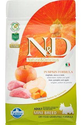 Farmina N&D Grain-Free Pumpkin Boar & Apple Adult Mini Dry Dog Food - 15.4 lb Bag