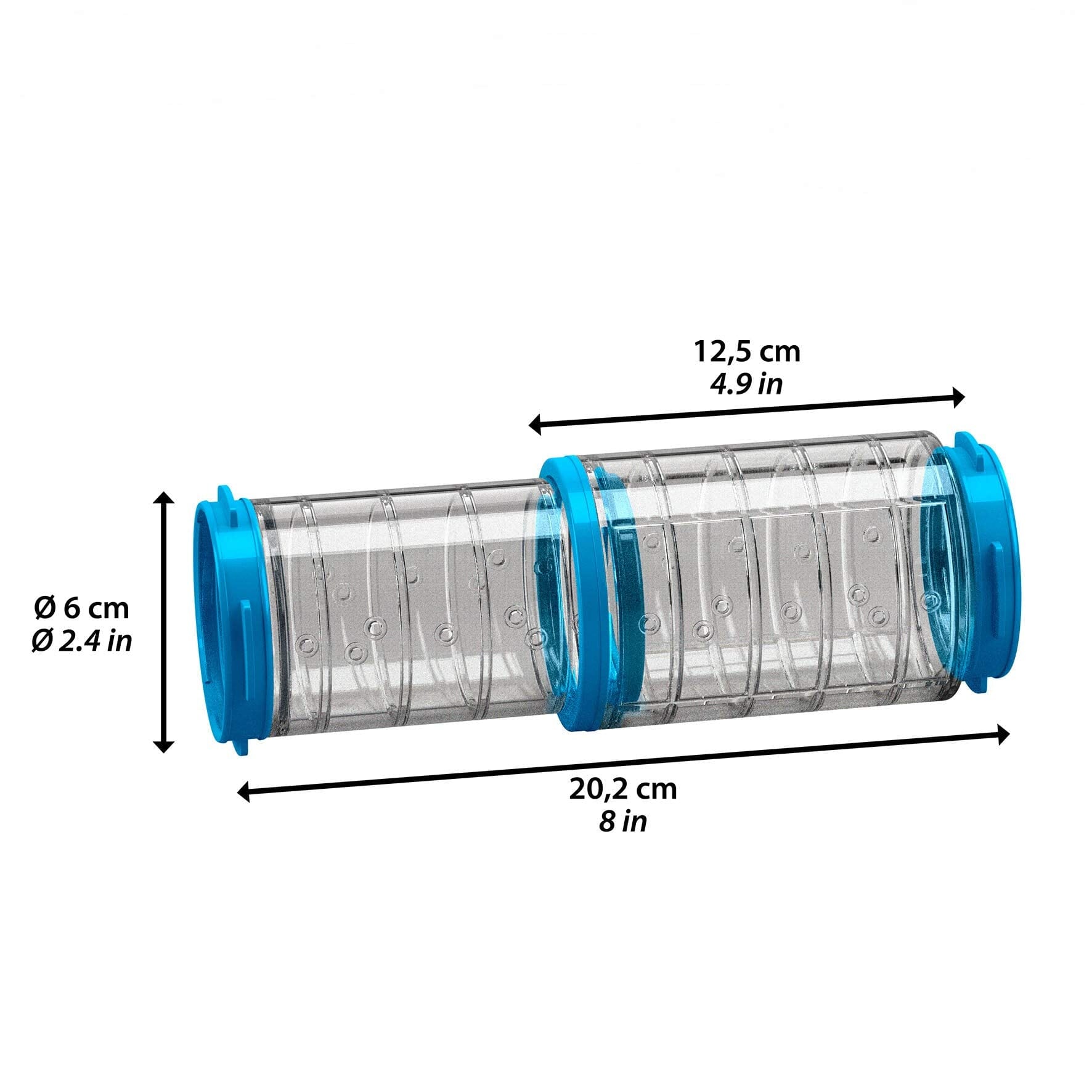 Ferplast Hampter Cage Extendable Telescopic Tunnel Tube - Length: 4.9" to 8" Inches  