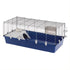 Ferplast Rabbit 120 Cage Hutch with Ramp - Blue - L:46.5" X W: 20" X H: 19.5" Inches  
