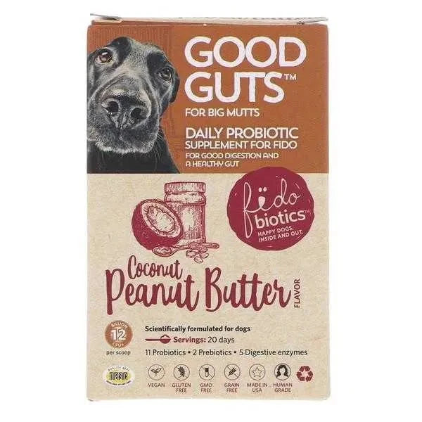 Fidobiotics Human-Grade Good Guts for Big Mutts Digestive Dog Supplement
