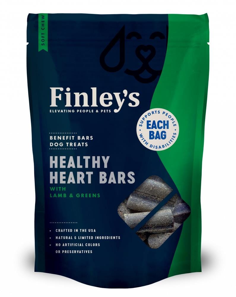 Finley's Happy Heart Bars with Lamb and Green Vegetables Soft Dog Chew Bars - 16 Oz  