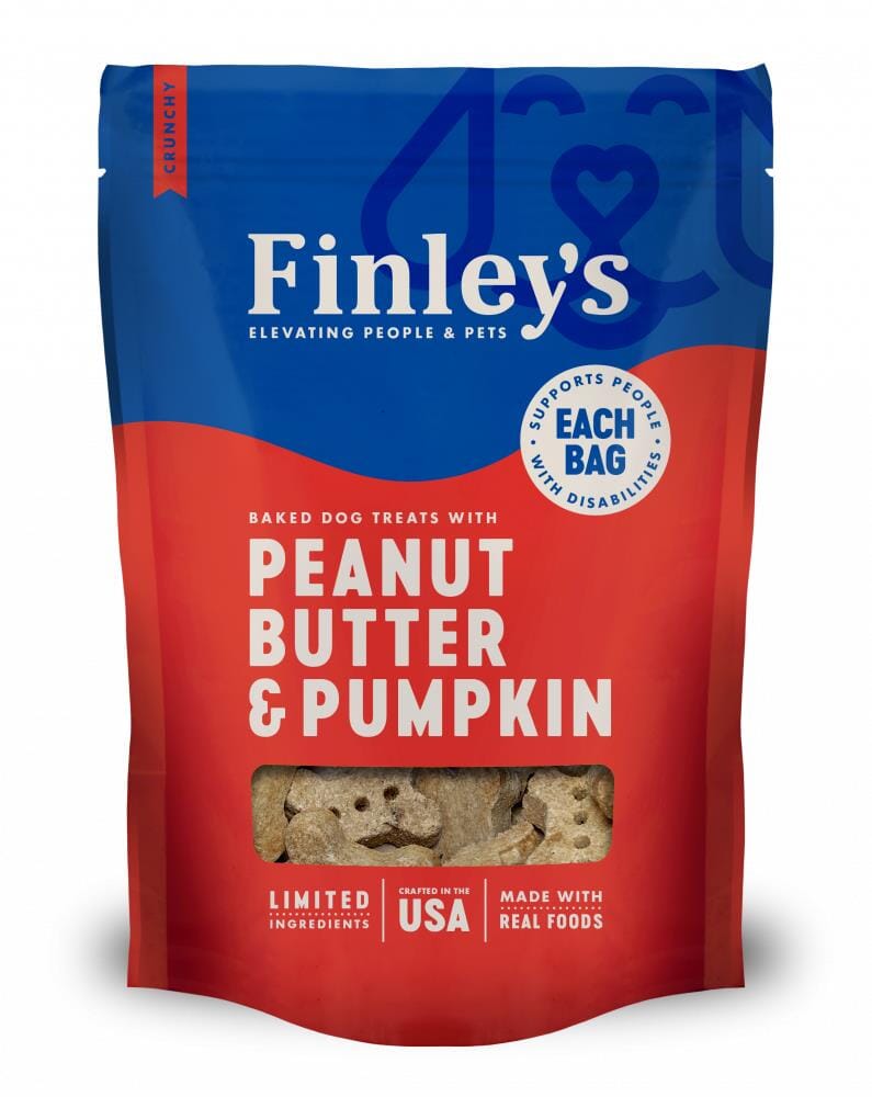 Finley's Peanut Butter and Pumpkin Crunchy Dog Biscuits- 12 Oz  