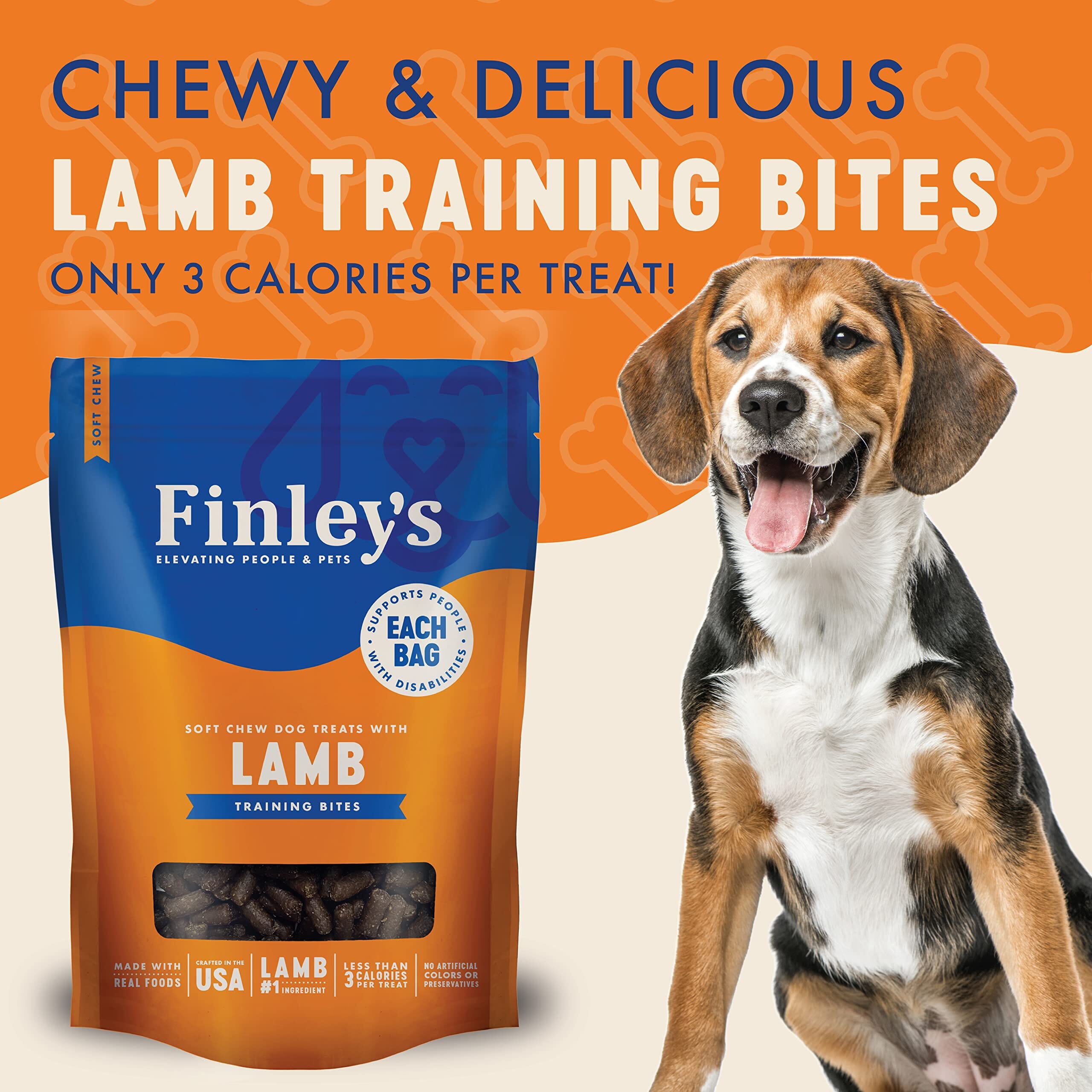 Finley's Trainer Bites Lamb Soft Chew Dog Training Treats  