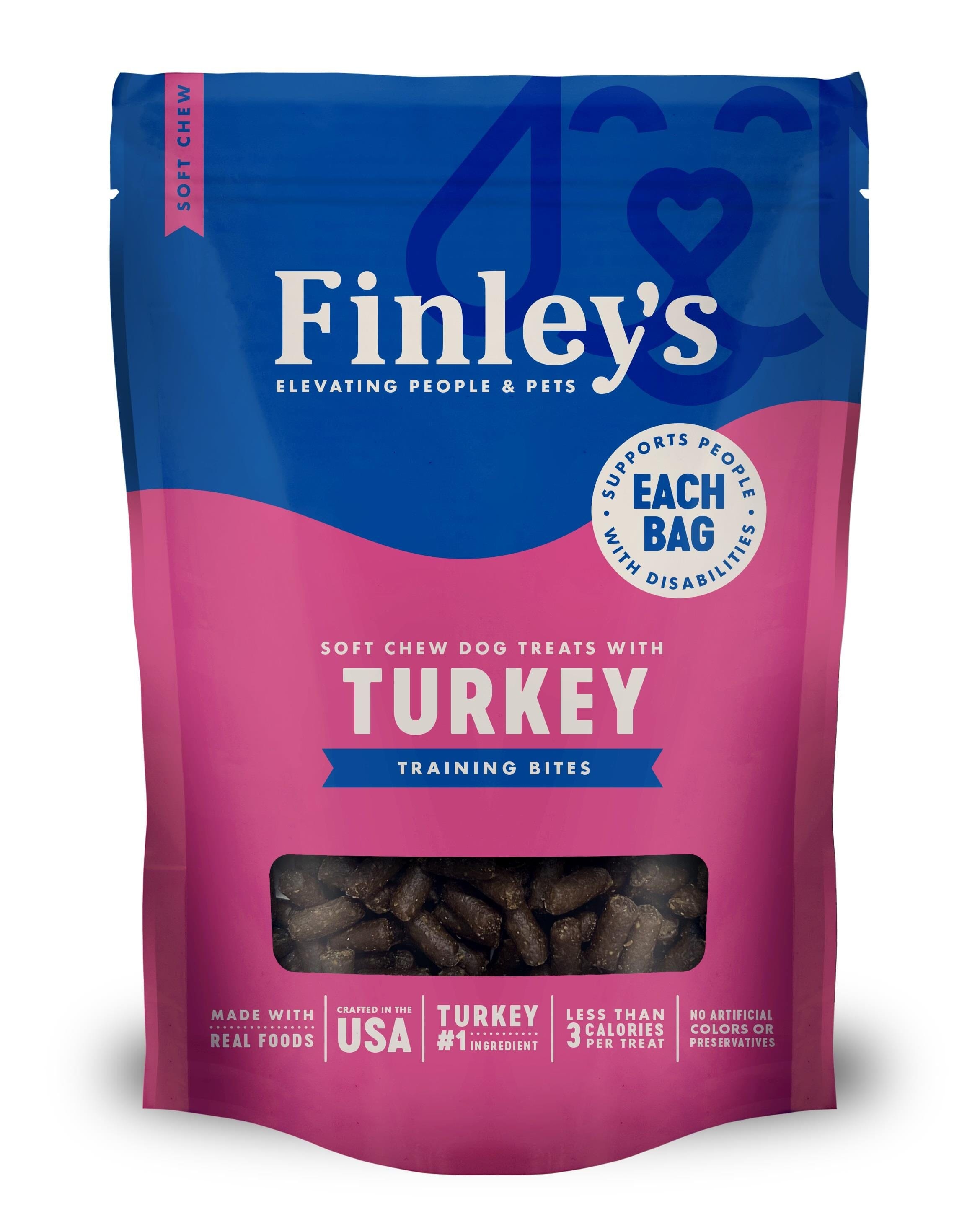 Finley's Trainer Bites Turkey Soft Chew Dog Training Treats - 6 Oz  