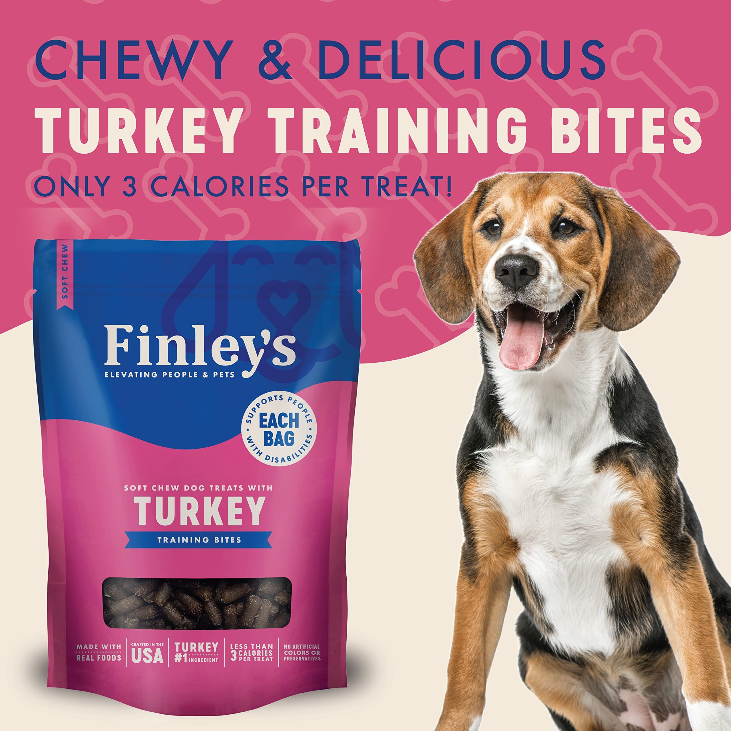 Finley's Trainer Bites Turkey Soft Chew Dog Training Treats  