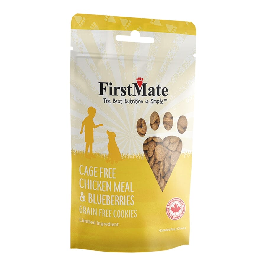 FirstMate Grain-Free Limited Ingredient Chicken and Blueberry Flavored Dog Treats