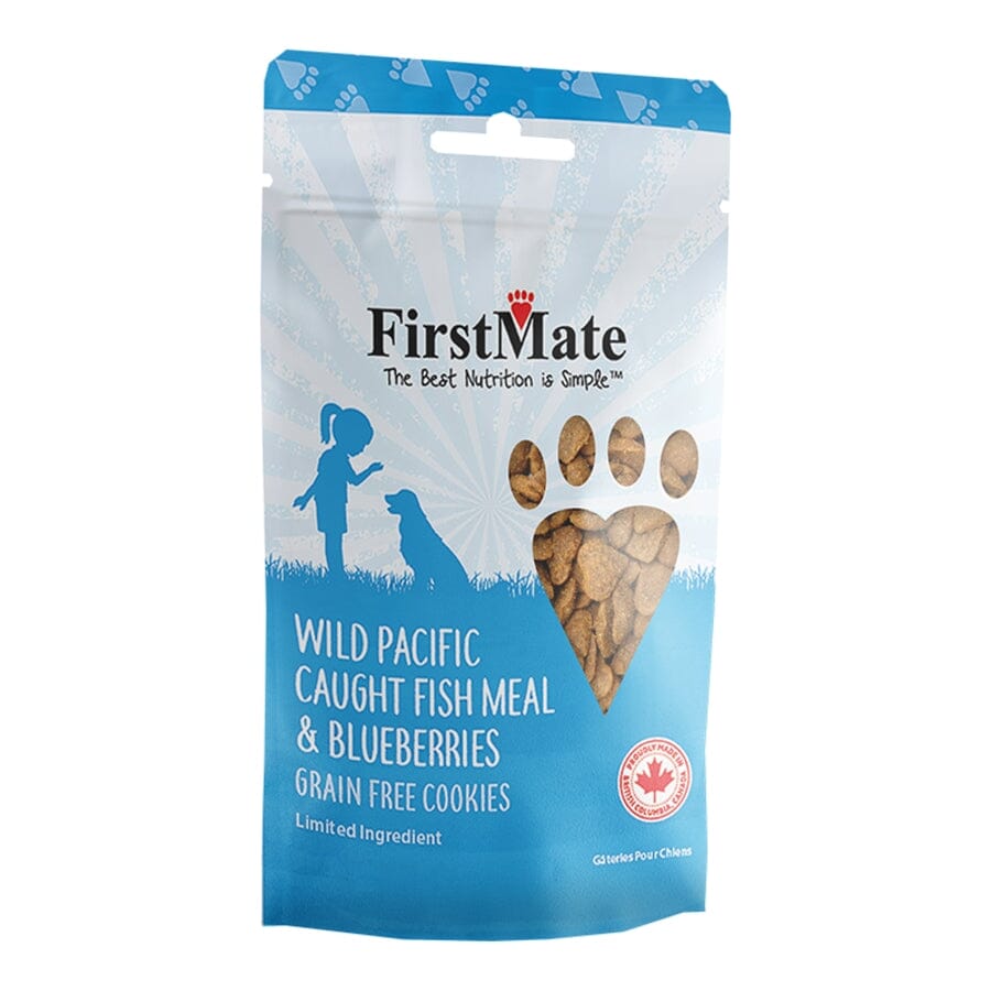 FirstMate Grain-Free Limited Ingredient Wild Pacific Fish and Blueberry Flavored Dog Treats