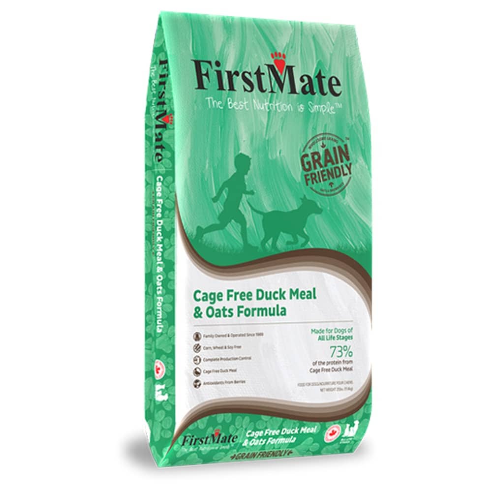 Firstmate Grain Friendly Cage-Free Duck and Oats Dry Dog Food 25 Lbs 