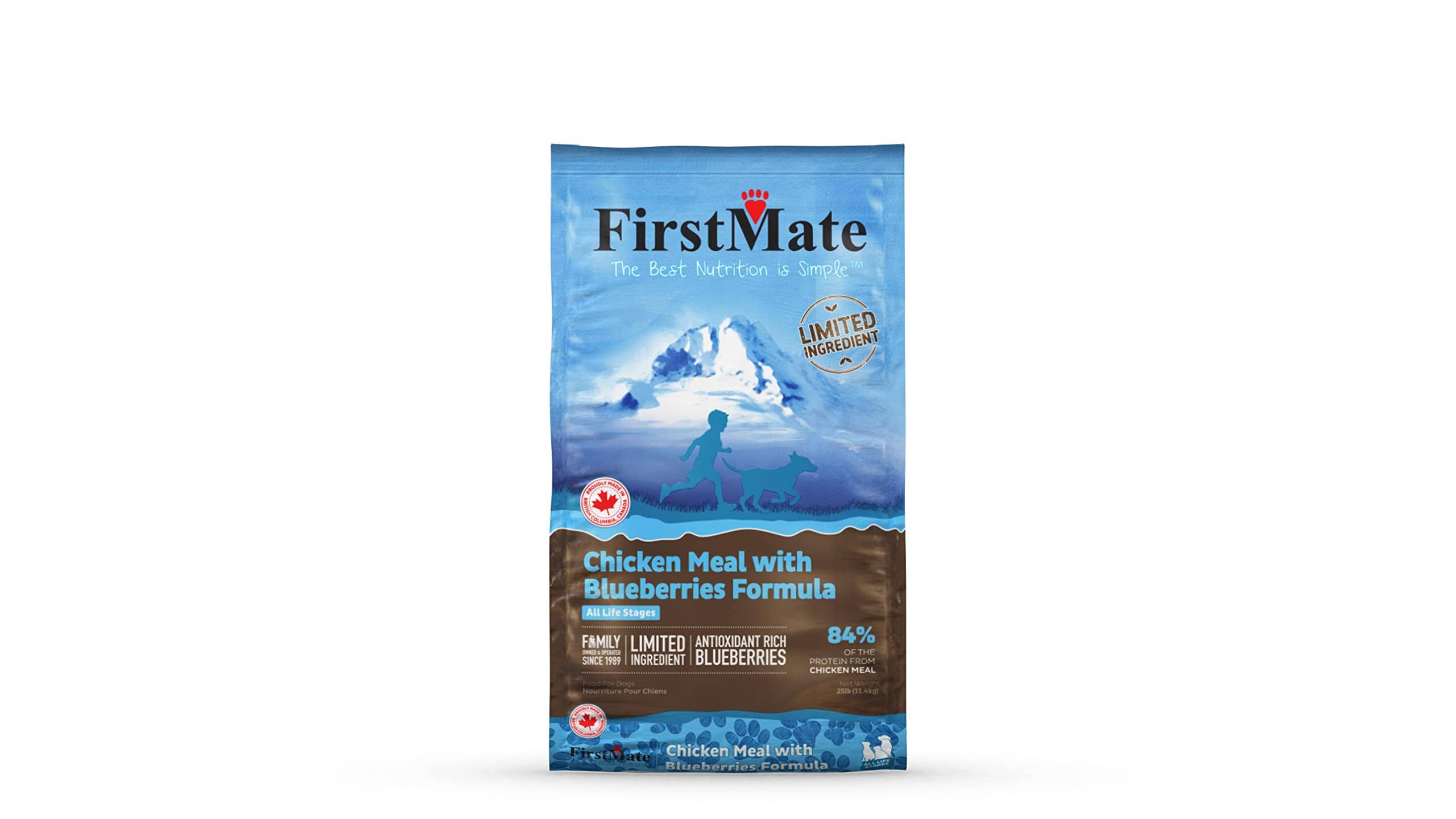 FirstMate Limited Ingredient Diet Grain-Free Chicken and Blueberry Dry Dog Food - 25 Lbs