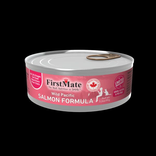 FirstMate Limited Ingredient Diet Grain-Free Salmon Canned Cat Food - 3.2 Oz - Case of 24