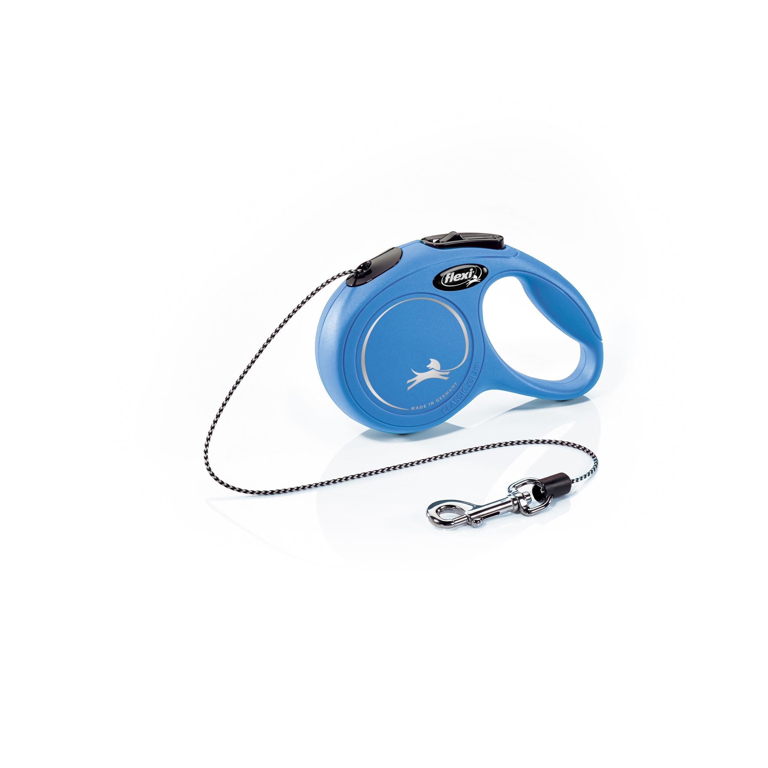 Flexi Classic Cord Retractable Dog Leash - Blue - Extra Small - 10 Feet  