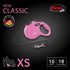 Flexi Classic Cord Retractable Dog Leash - Pink - Extra Small - 10 Feet  