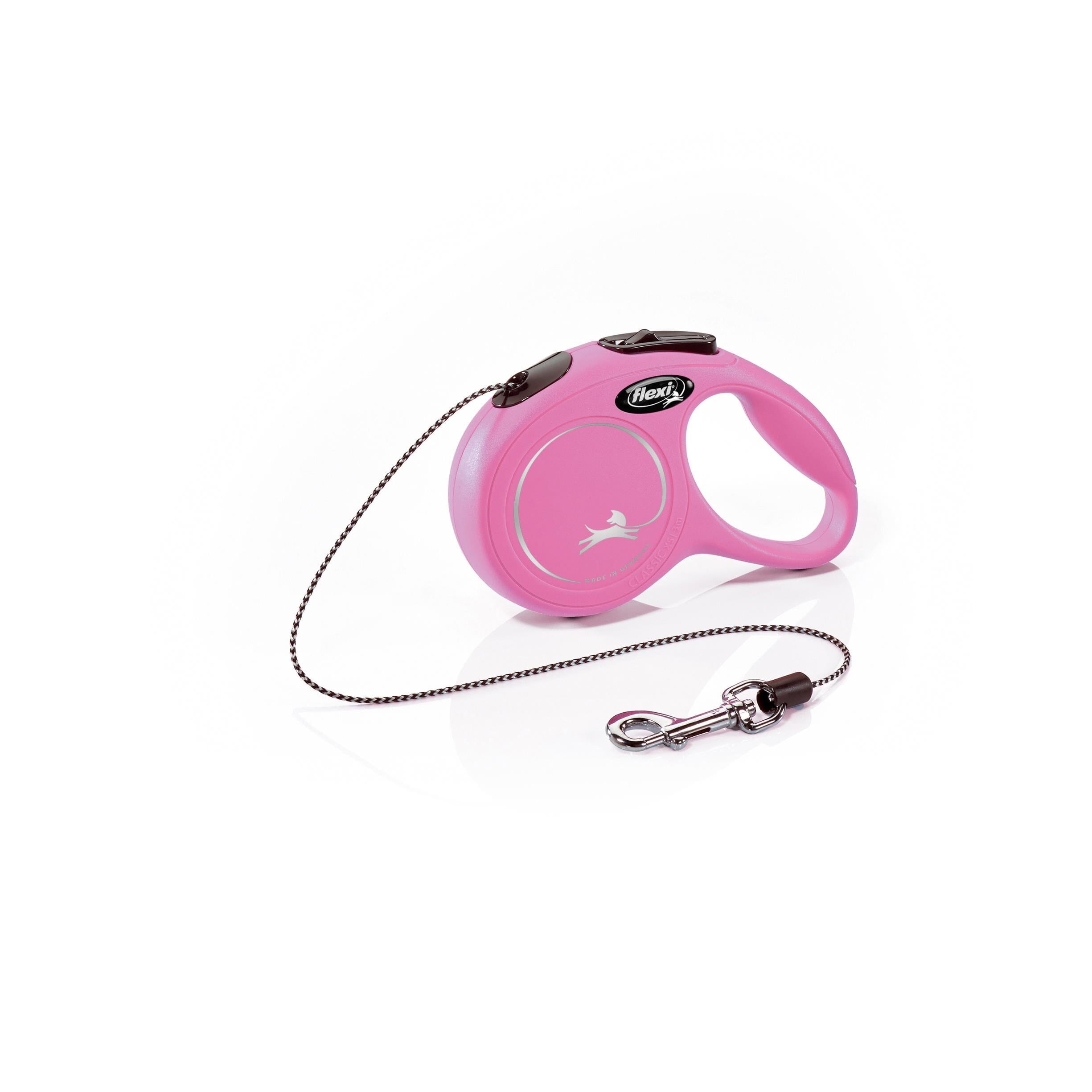 Flexi Classic Cord Retractable Dog Leash - Pink - Extra Small - 10 Feet  