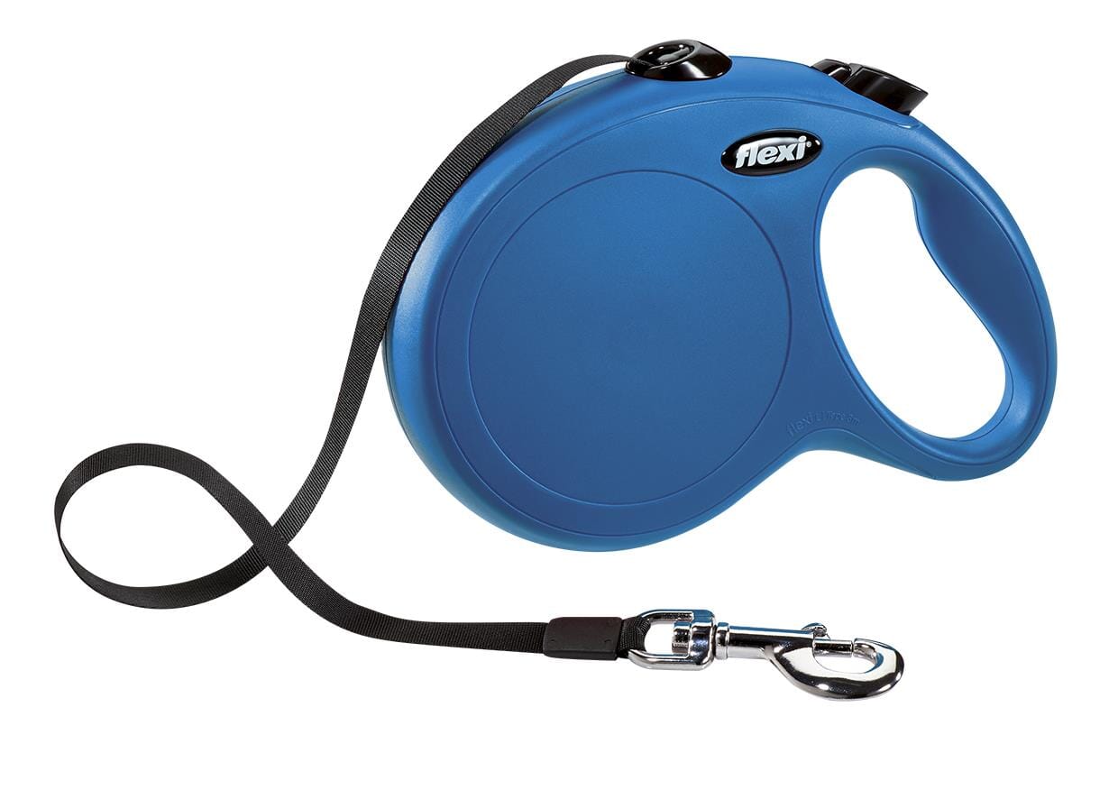 Flexi Classic Tape Rectractable Dog Leash - 110 Lbs - Blue - Large - 26 Feet  