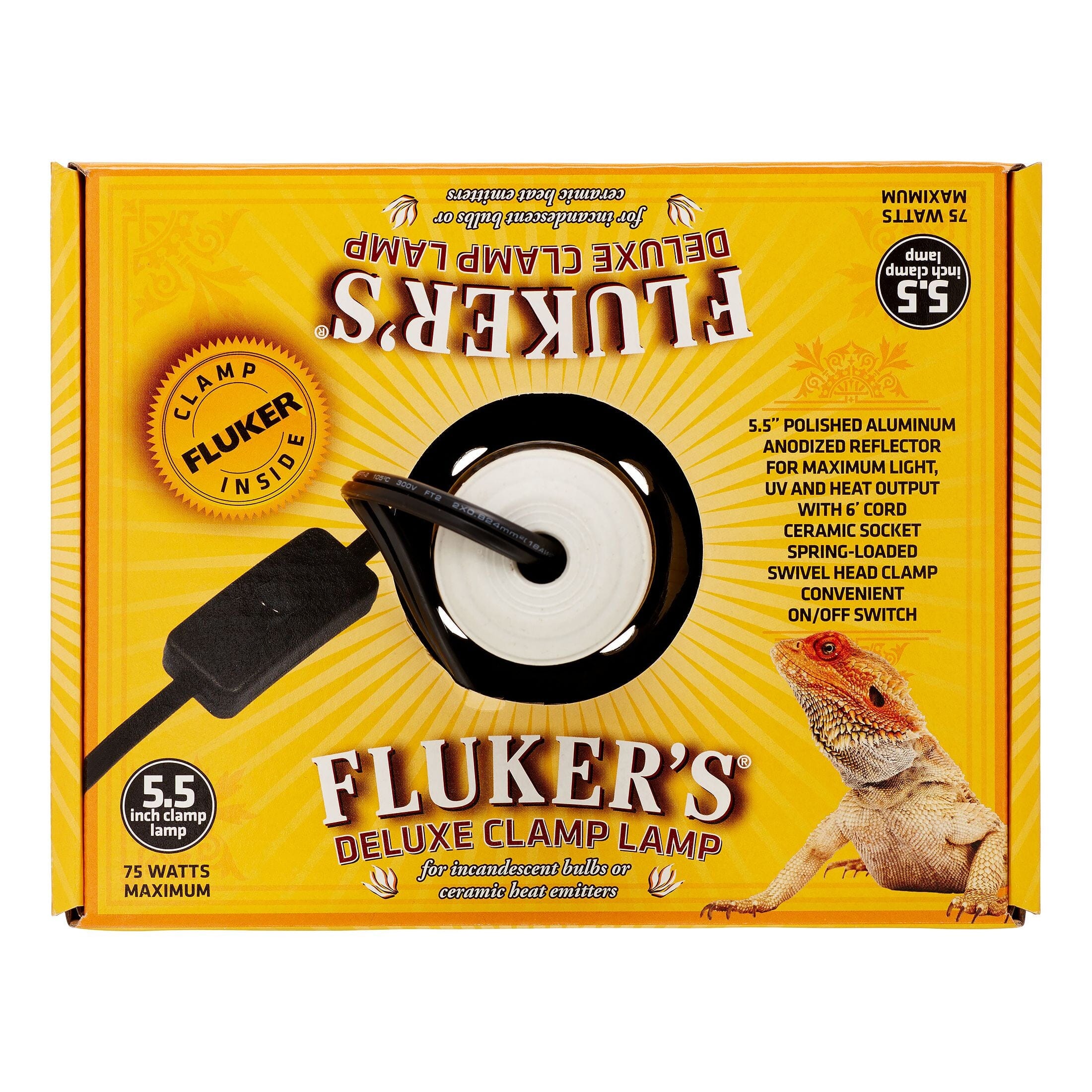 Fluker's Clamp Lamp with Switch - 5.5"