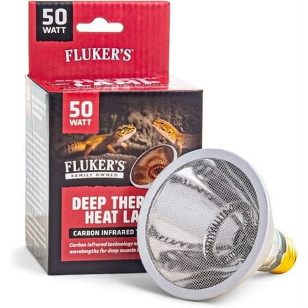Fluker's Deep Thermal Basking Heating Lamp for Reptiles with Carbon Infrared Technology 50 Watt