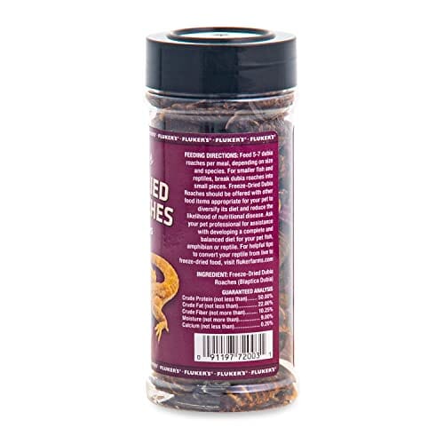 Fluker's Freeze-Dried Dubia Roaches for Birds Fish Hedgehogs and Reptile Food - 1.7 Oz