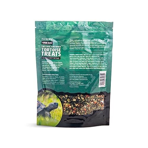 Fluker's Grub Bag Calcium Fortified Herbivore Blend Fruits and Vegetables Tortoise Reptile Food - 4 Oz  