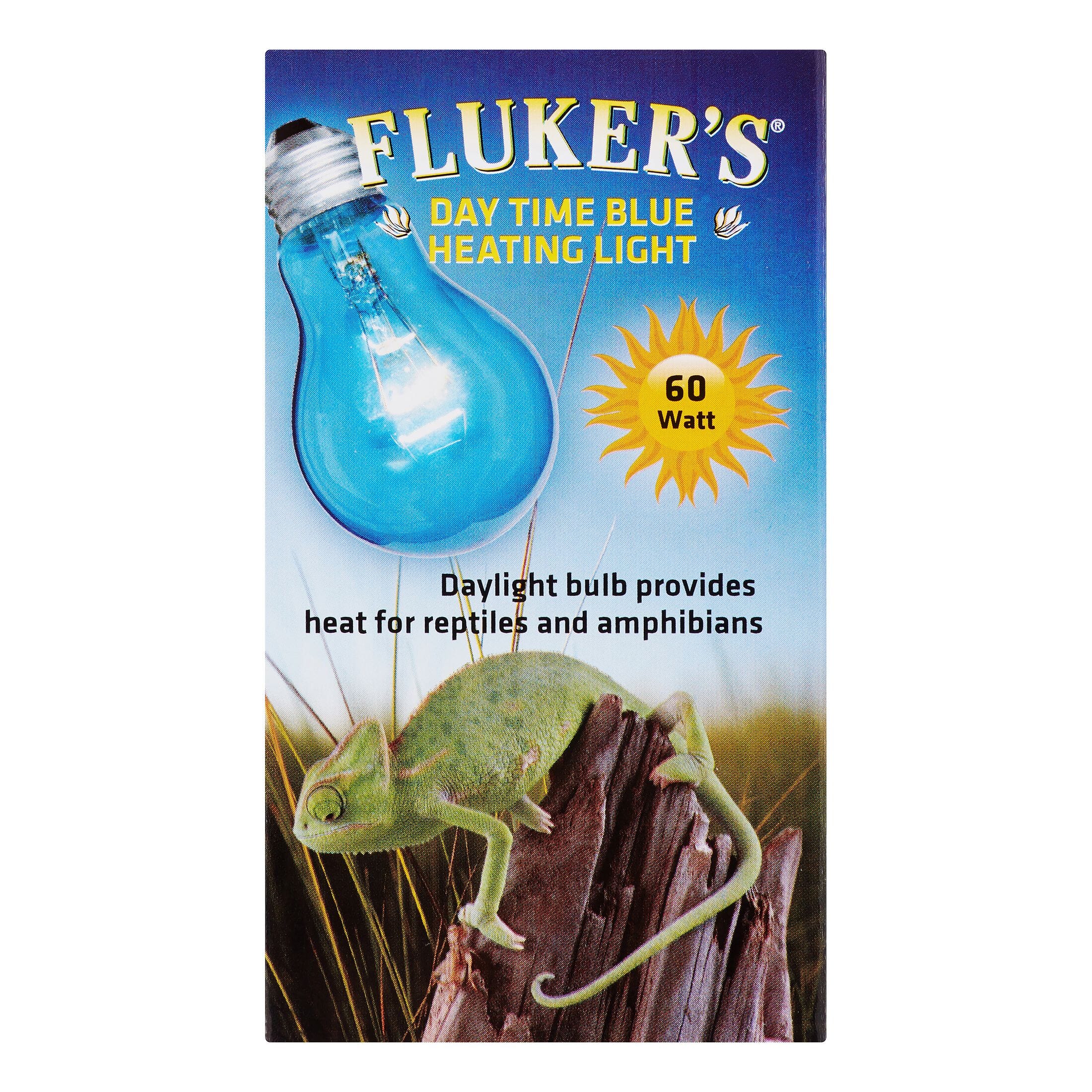 Fluker's Incandescent UVA Blue Daylight Heating Bulb for Reptiles and Amphibians 60 Watt