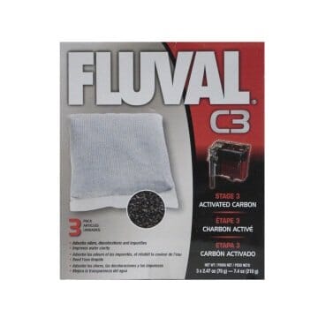Fluval Activated Carbon Replacement Filter Media for C3 Aquarium Power Filter - 3 Pack Default Title