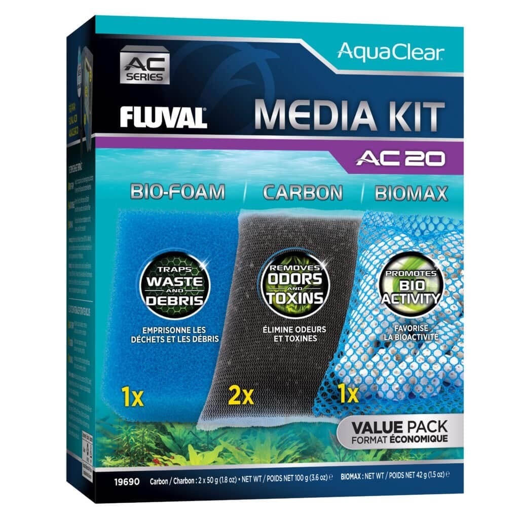 Fluval AquaClear Freshwater and Saltwater Media Maintenance Kit for AC20 Aquarium Power Filter Default Title