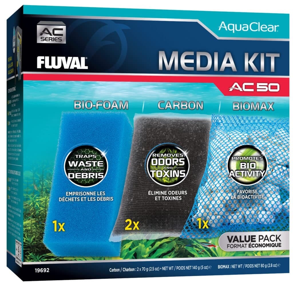 Fluval AquaClear Freshwater and Saltwater Media Maintenance Kit for AC50 Aquarium Power Filter Default Title