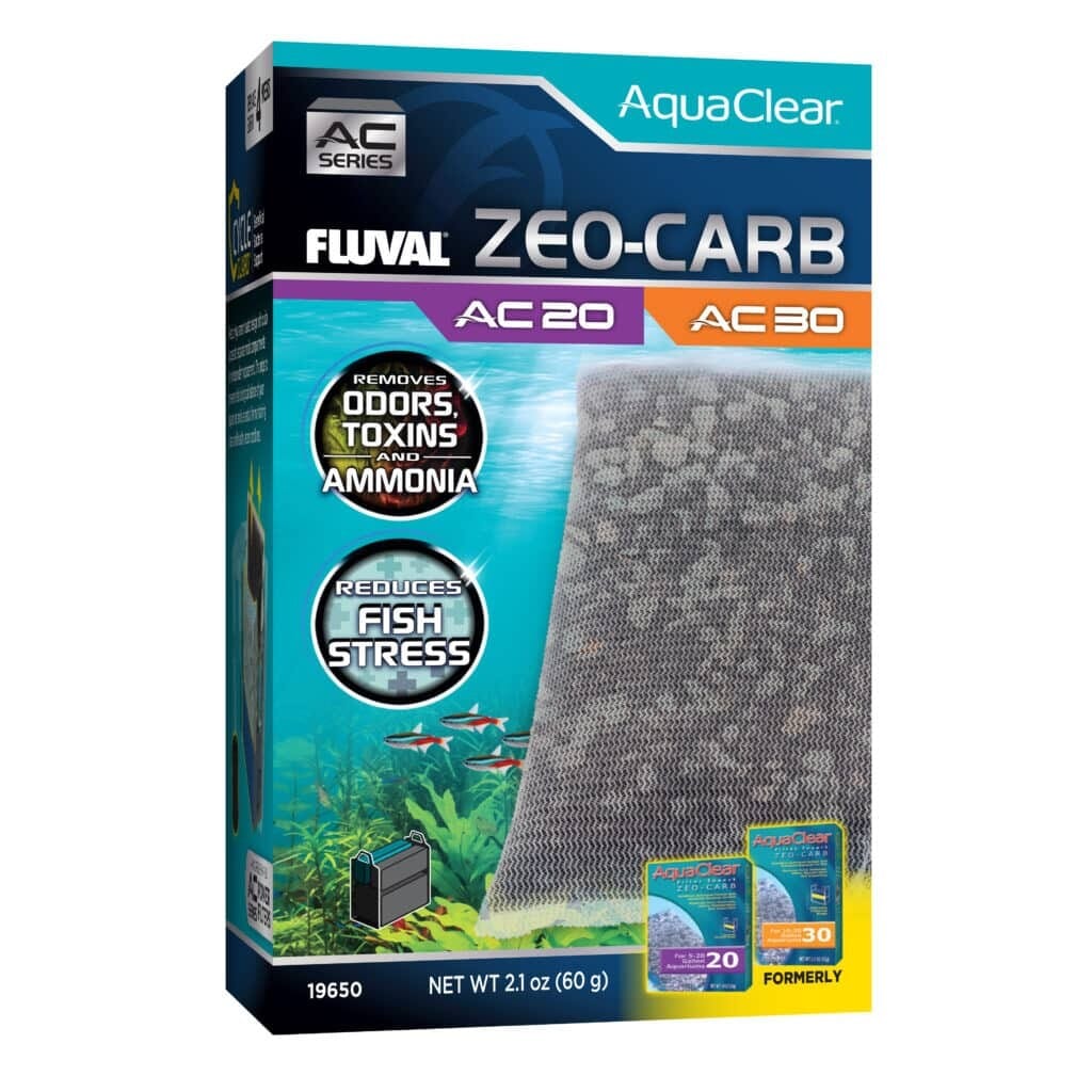 Fluval AquaClear Freshwater and Saltwater Zeo-Carb Insert for AC20/AC30 Aquarium Power Filter - 2.1 Oz Default Title
