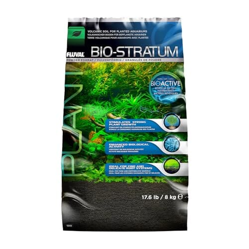 Fluval Bio-Stratum Volcanic Soil Substrate for Freshwater Planted Aquarium 17.6 Pounds