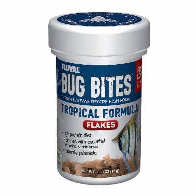 Fluval Bug Bites Insect Flakes for Tropical Small-Medium Fish Food 0.63 Ounce