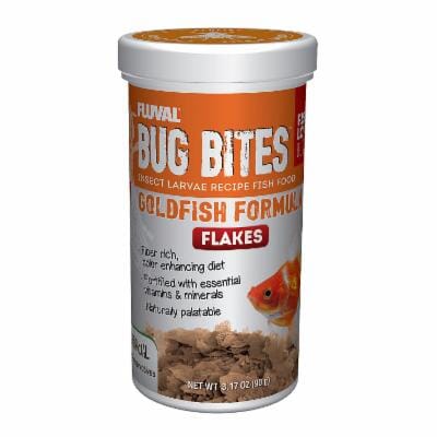 Fluval Bug Bites Insect Goldfish Flakes for Small-Medium Freshwater Fish Food 3.17 Ounce