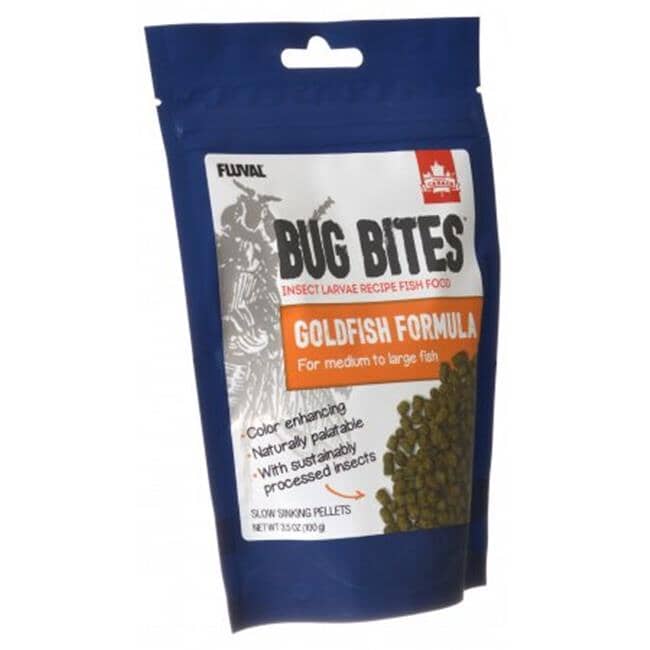 Fluval Bug Bites Insect Goldfish Pellets for Medium-Large Freshwater Fish Food - 3.5 Oz Default Title