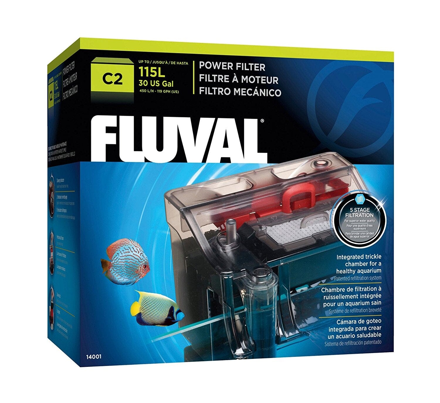 Fluval C2 Hang-On Aquarium Power Filter - Up to 30 Gallons Default Title