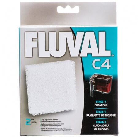 Fluval Foam Pad Replacement Filter Media for C4 Aquarium Power Filter - 2 Pack Default Title