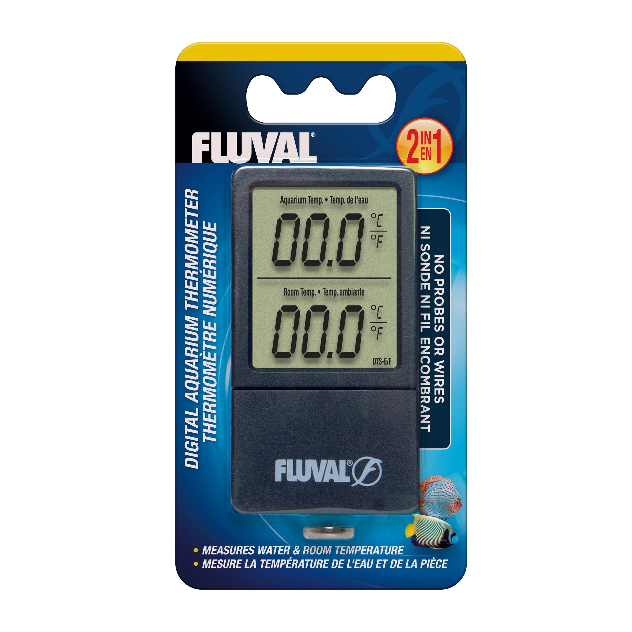 Fluval Wirelsss 2-in-1 Digital Aquarium Thermometer Default Title