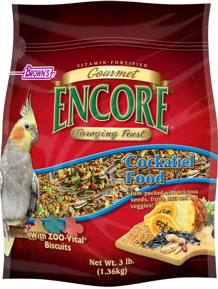 F.M. Brown's Encore Gourmet Foraging Feast Cockatiel Bird Food - 3 Lbs Default Title