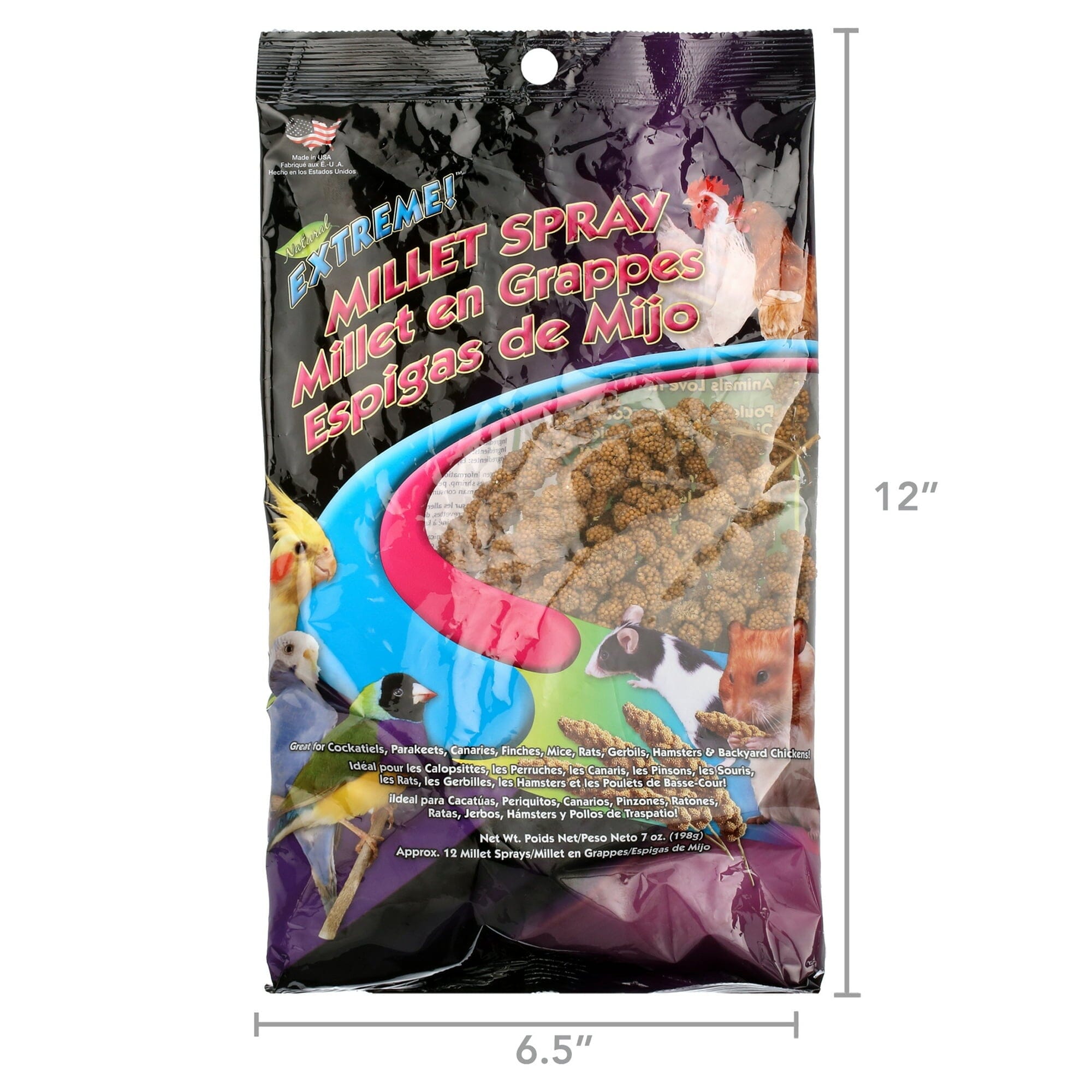 F.M. Brown's Extreme Millet Spray Small Animal and Bird Treat - 7 Oz