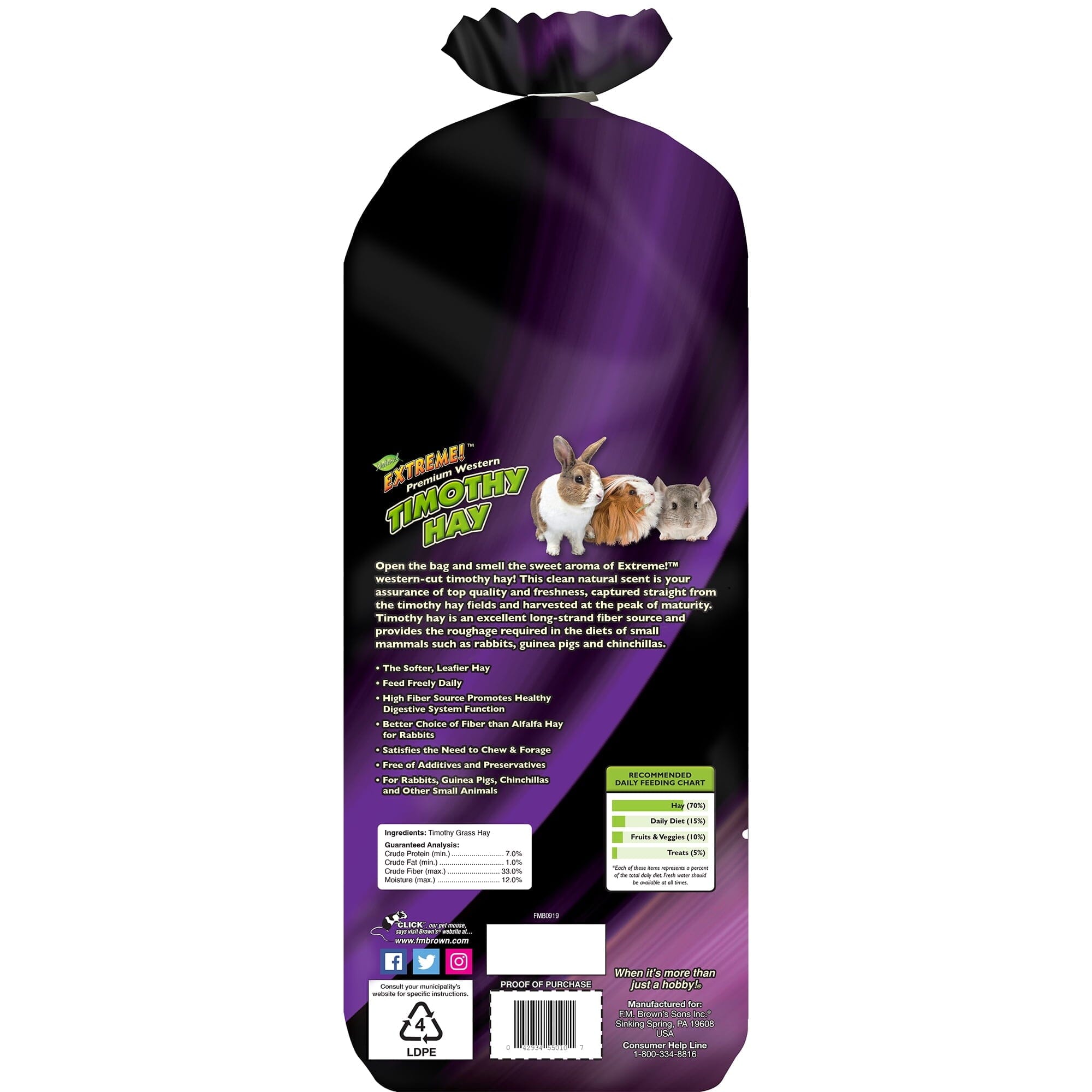 F.M. Brown's Extreme Timothy Hay Small Animal Treat - 24 Oz