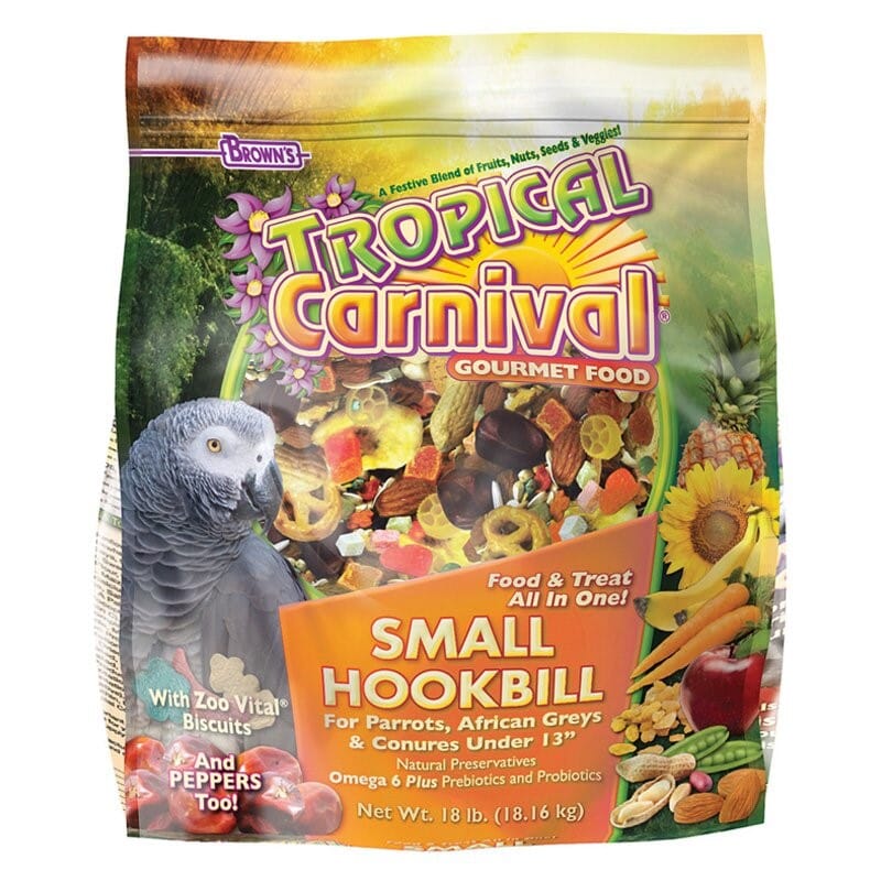 F.M. Brown's Tropical Carnival Small Hookbill Bird Food - 18 lb Bag