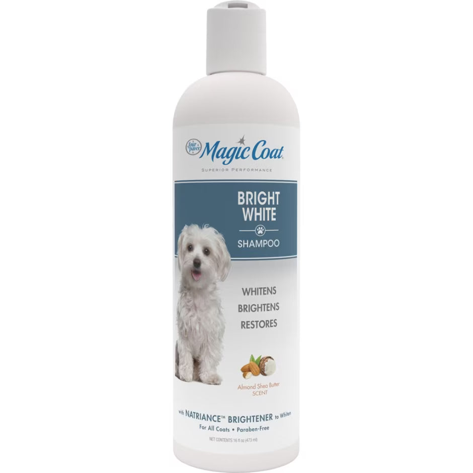 Four Paws Magic Coat Bright White Dog Shampoo - Almond/Shea But - 16 Oz