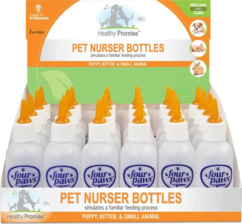 Four Paws Pet Nurser Bottle Display Dog Milk Replacers - 2 Oz - 24 Count