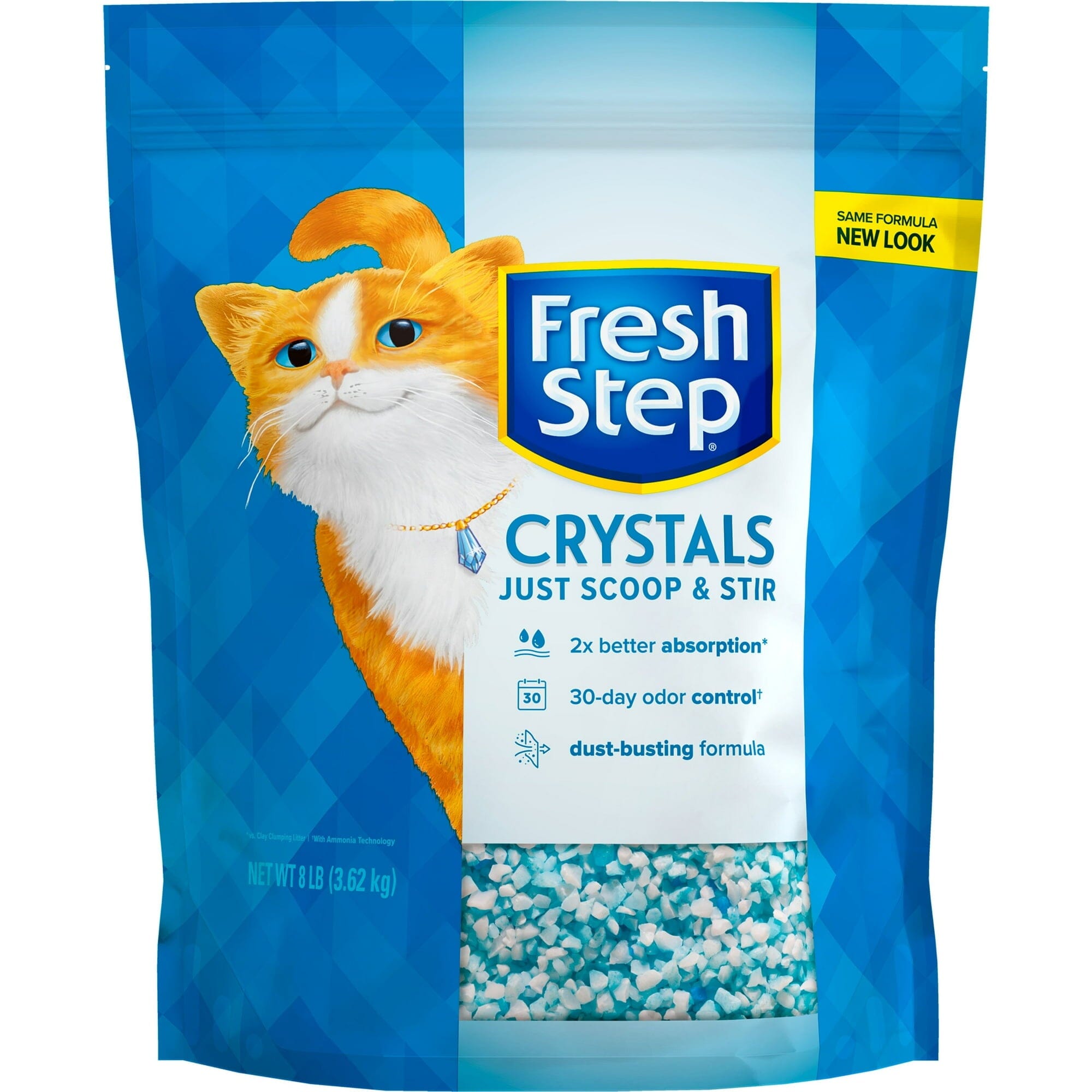 Fresh Step Crystals Scoop and Stir Premium Scented Cat Litter - 8 Lbs - Case of 4
