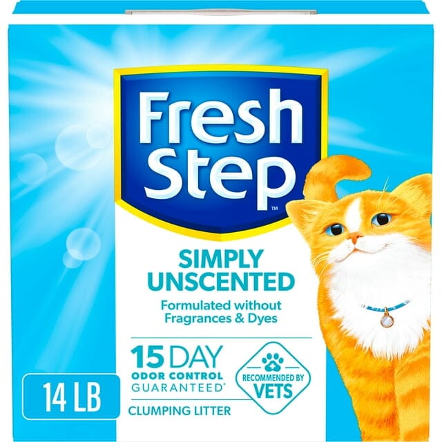 Fresh Step Simply Unscented Clumping Cat Litter with Activated Charcoal Technology - 14 Lbs - Case of 3 Default Title