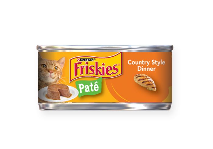 Friskies Pate Country Style Dinner Canned Cat Food 5.5-oz, case of 24
