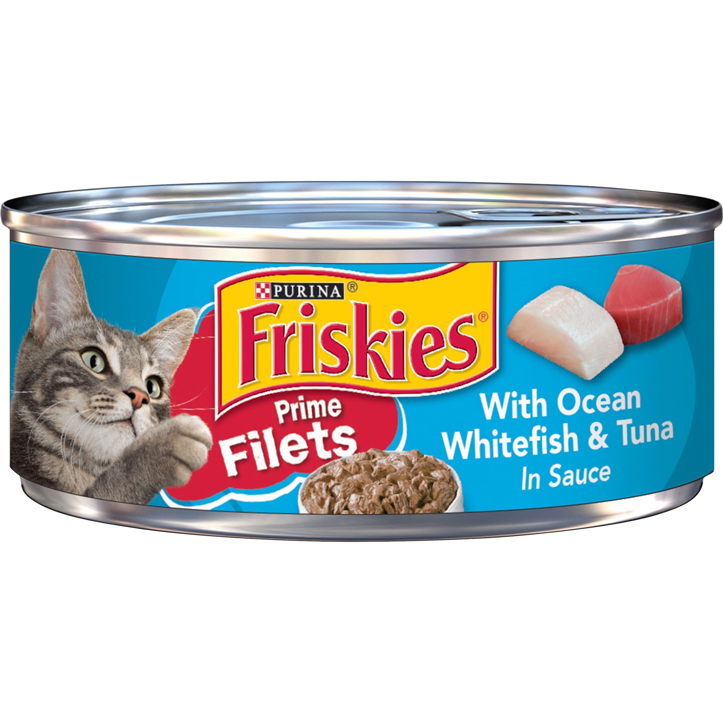 Friskies Prime Fillets with Ocean Whitefish and Tuna in Sauce Canned Cat Food