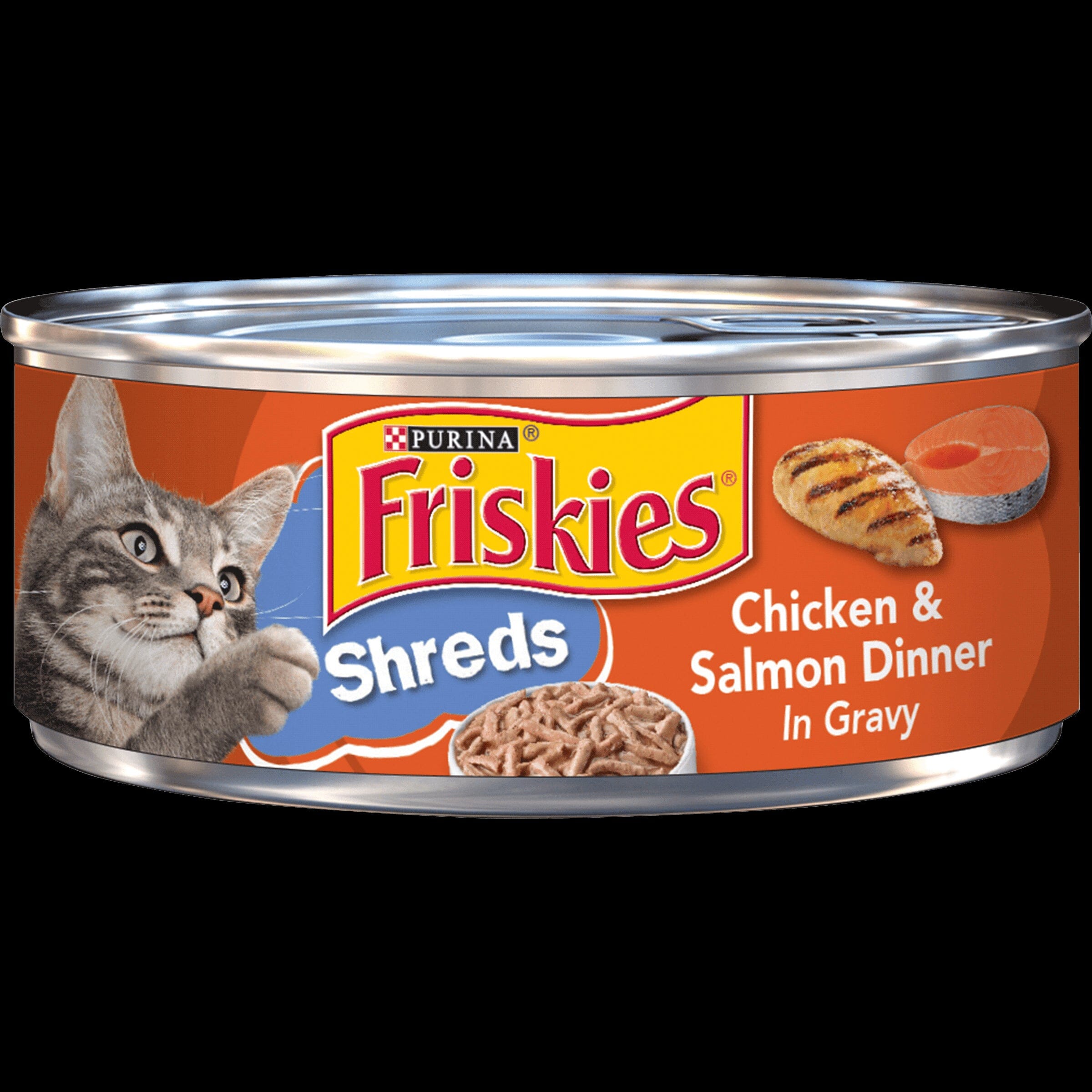 Friskies Savory Shreds Chicken And Salmon Dinner In Gravy Canned Cat Food  