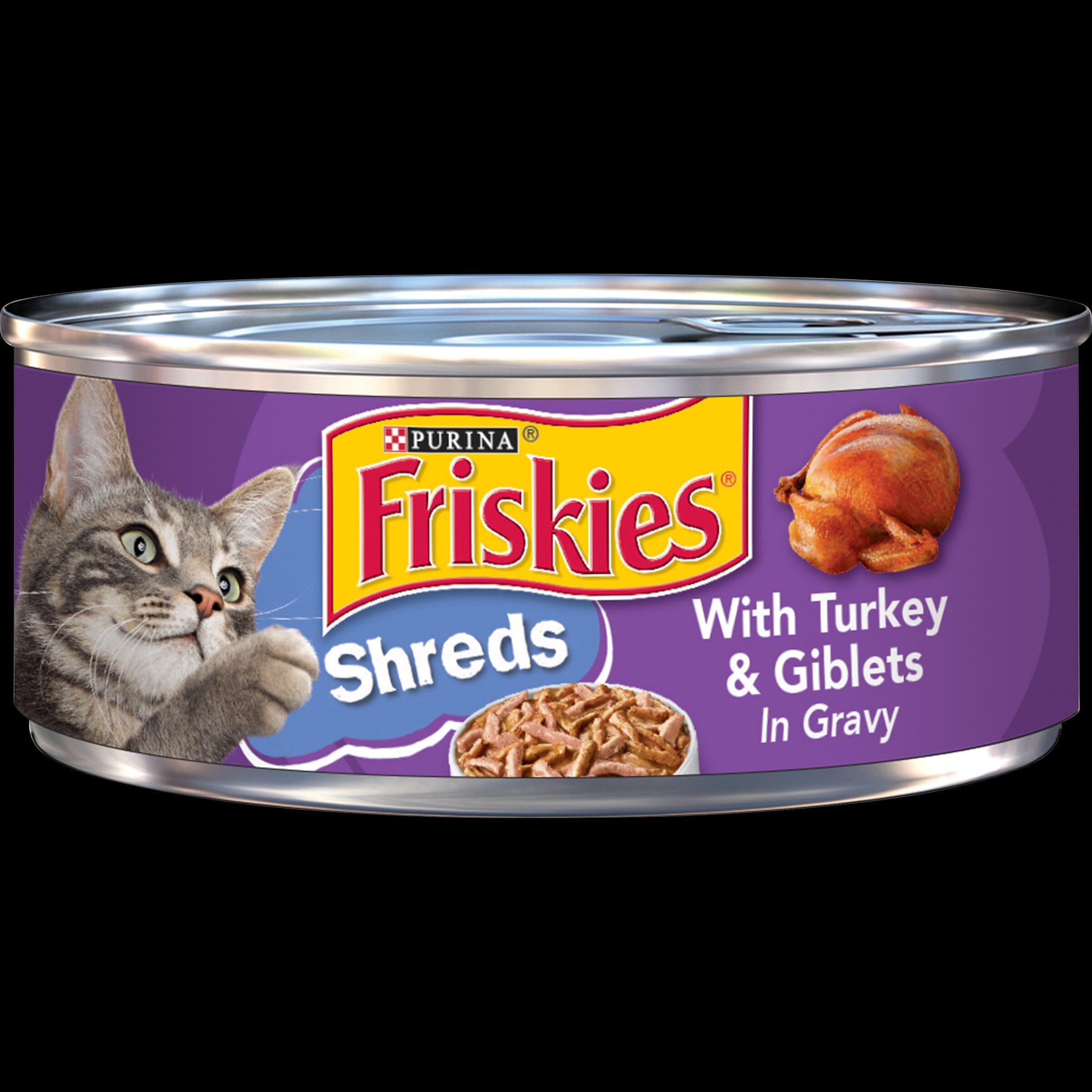 Friskies Savory Shreds with Turkey and Giblets Canned Cat Food  