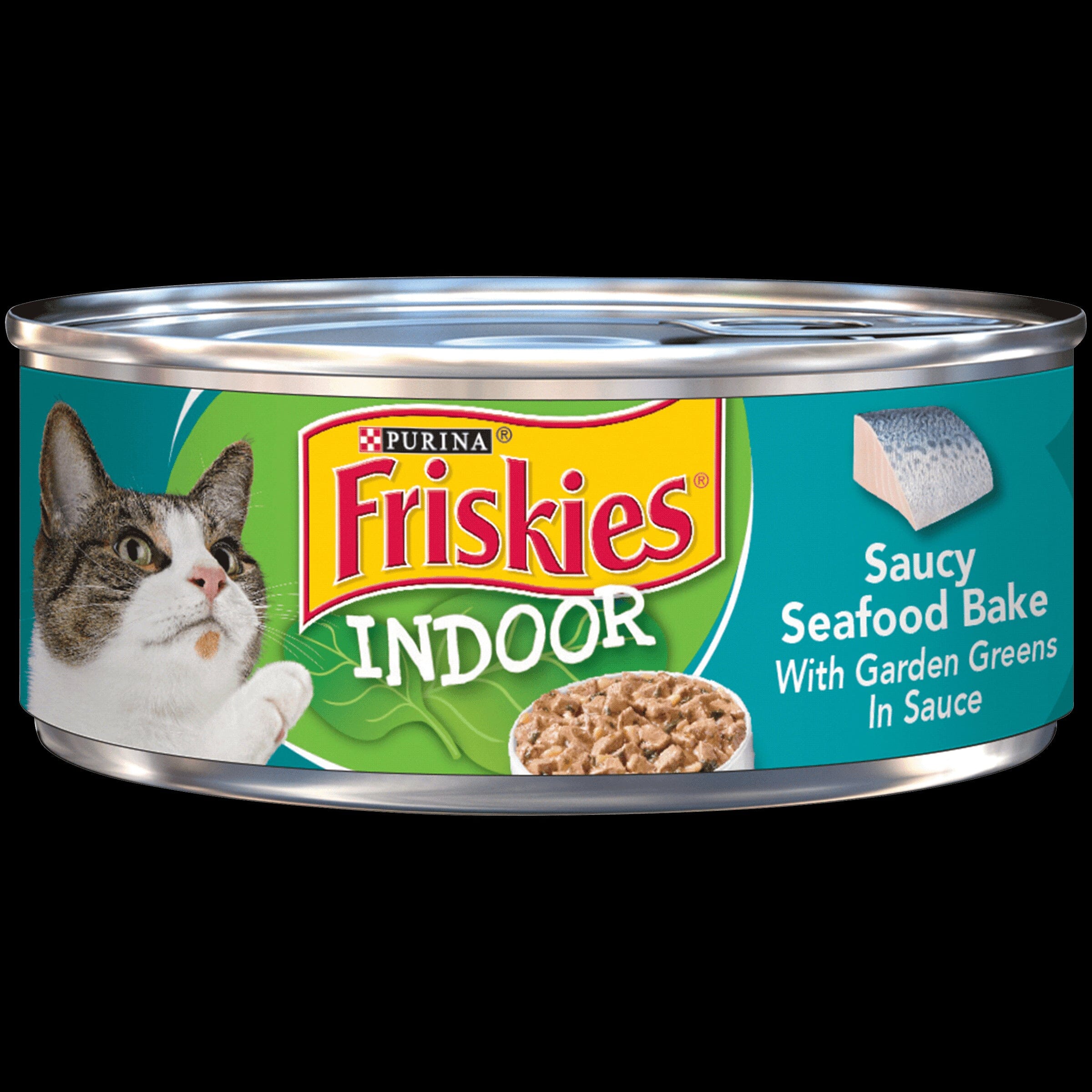 Friskies Selects Indoor Saucy Seafood Bake Canned Cat Food  